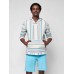 Biarritz French Terry Hoodie - Pacific Break Stripe