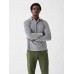 Towel Terry Long-Sleeve Polo - Fall Heather Grey