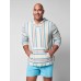 Biarritz French Terry Hoodie - Pacific Break Stripe