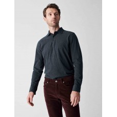 Reserve™ Pima Long-Sleeve Polo - Charcoal Heather