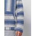 Cascade Hoodie - Cream With Blue Stripe