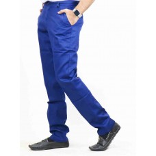 Men's Wrinkle-Free 100% Cotton Trouser Royal Blue